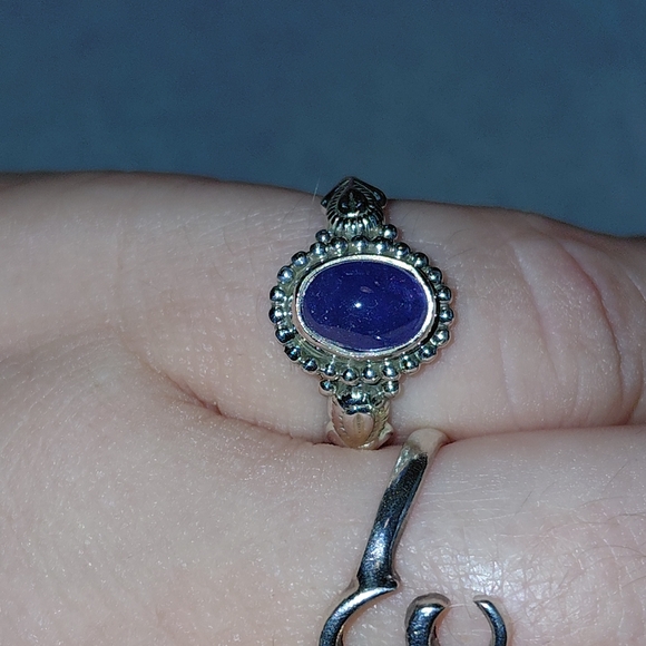 Dainty Tanzanite Sterling Silver Ring Size 6 - Picture 6 of 8